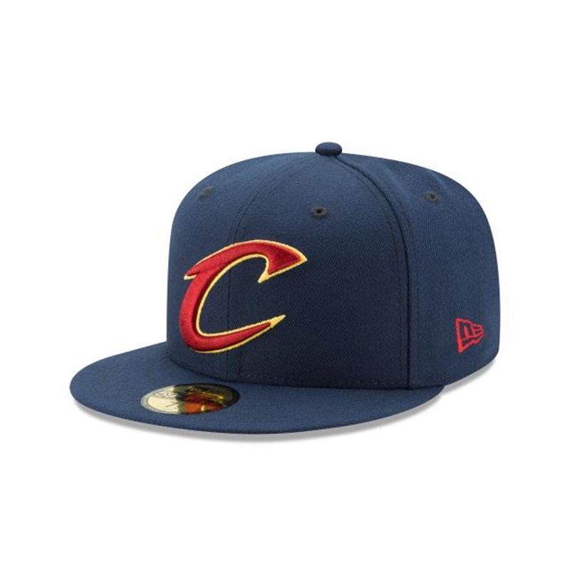 NBA Cleveland Cavaliers Team Color 59Fifty Fitted (RKP4665) - Blue New Era Caps